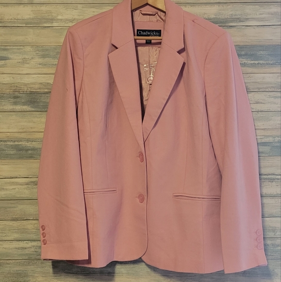 CHADWICKS OF BOSTON WOOL BLEND BLAZER - Picture 2 of 4